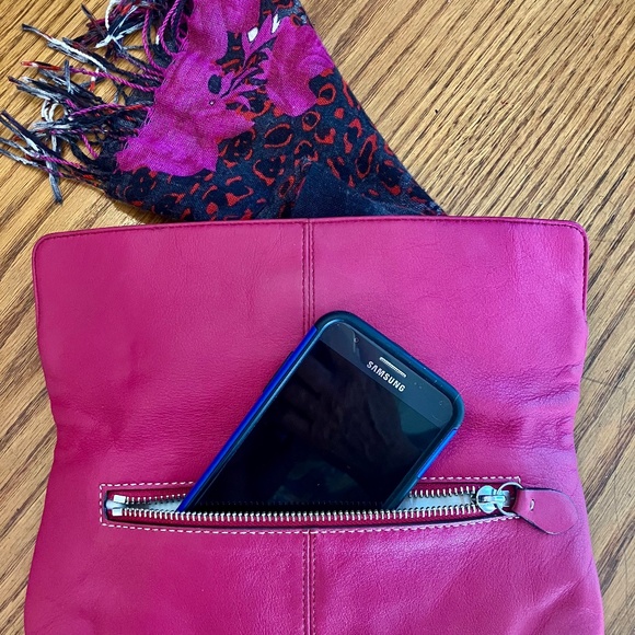 PINK LEATHER COACH Trunlock Slim Envelope Wallet - Picture 6 of 8